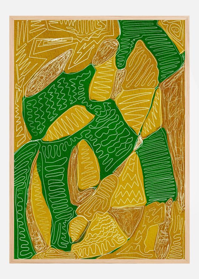 Gold and green abstract Αφίσα