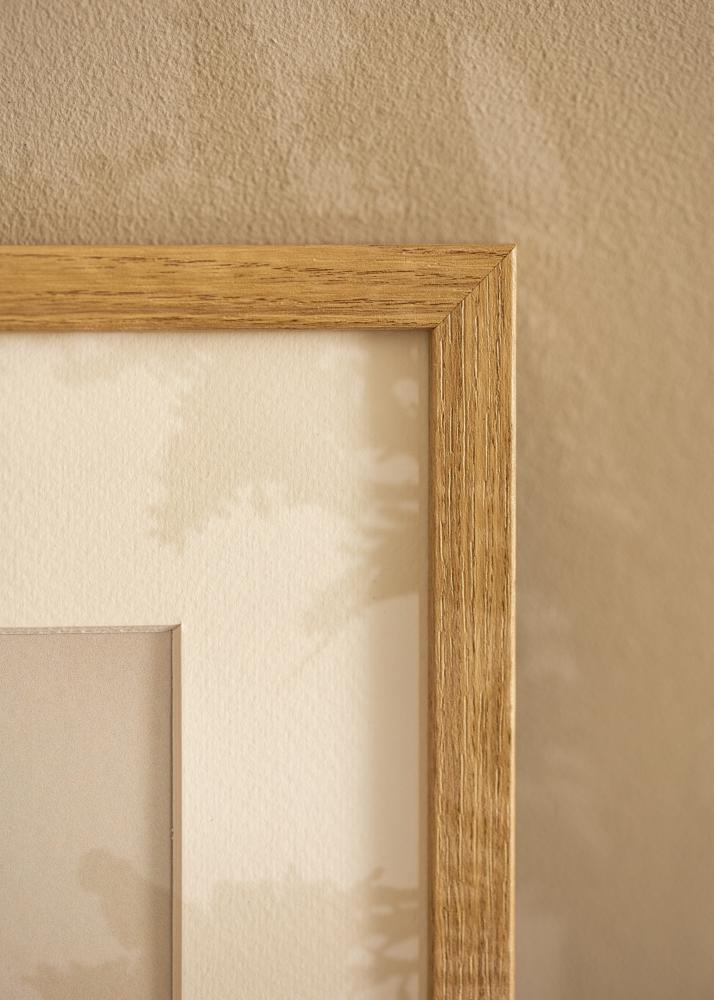 Πλαίσιο Ares Natural Oak 28x35 cm - Passepartout Λευκό 20x25 cm