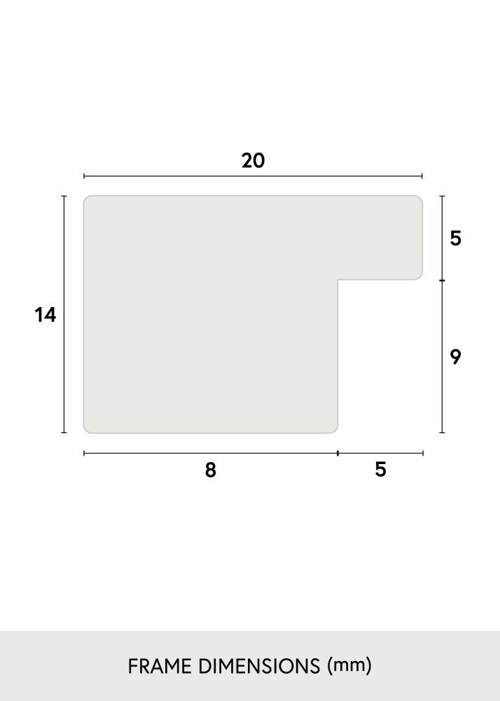 Πλαίσιο BGA Classic Ακρυλικό γυαλί Καρυδιά 60x90 cm