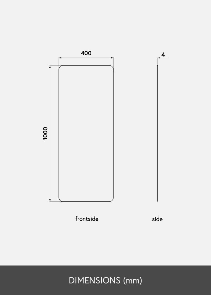 KAILA Καθρέφτης Rectangle Rose Gold 40x100 cm