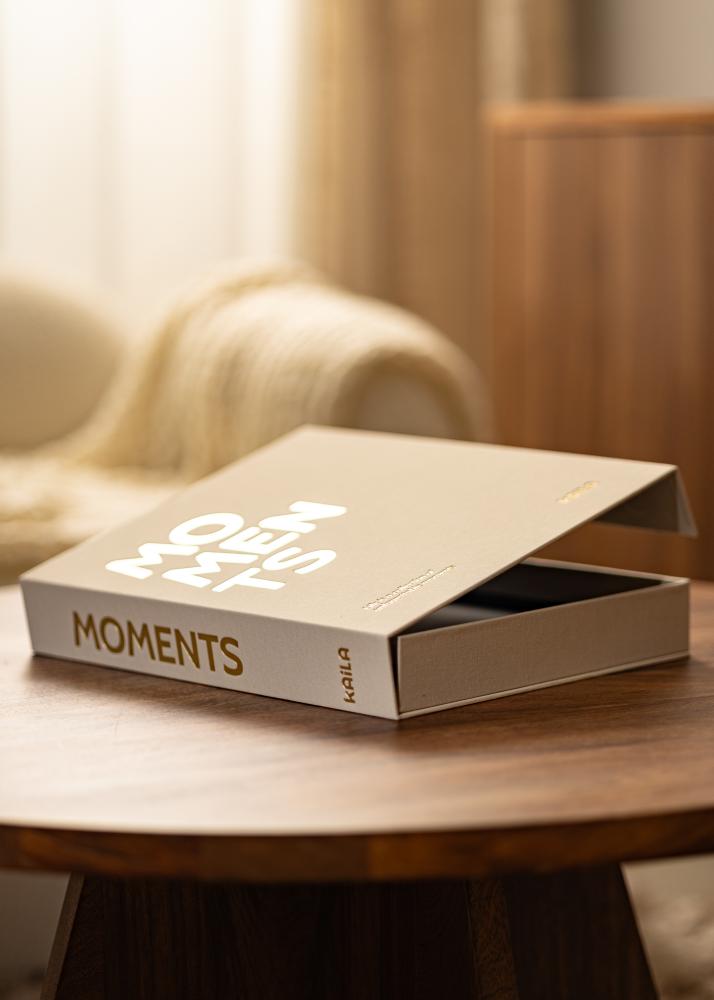 KAILA MOMENTS Creme - Coffee Table Photo Album (60 Μαύρες Σελίδες / 30 φύλλα)