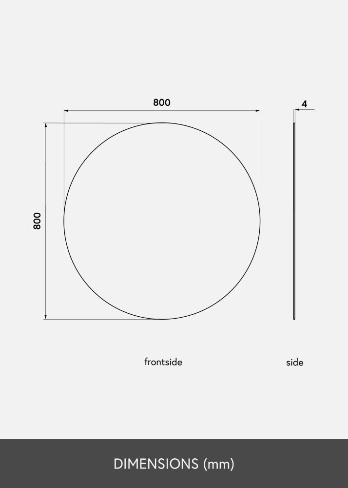 KAILA Κυκλικός Καθρέφτης Deluxe 80 cm Ø