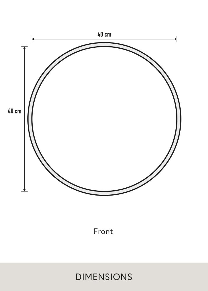 Καθρέφτης Reflection Λευκό 40 cm Ø