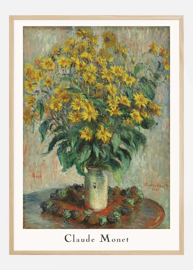 Claude Monet -Jerusalem Artichoke Flowers Αφίσα