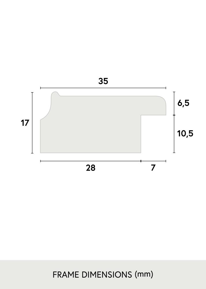 Πλαίσιο Grace Χρυσός 40x60 cm - Πασπαρτού Λευκό 32,9x48,3 cm (A3+)