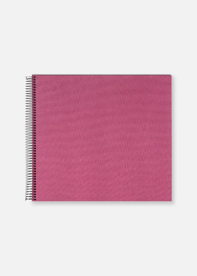 Bella Vista Σπιράλ άλμπουμ Fuchsia - 35x30 cm (40 Μαύρες Σελίδες / 20 φύλλα)