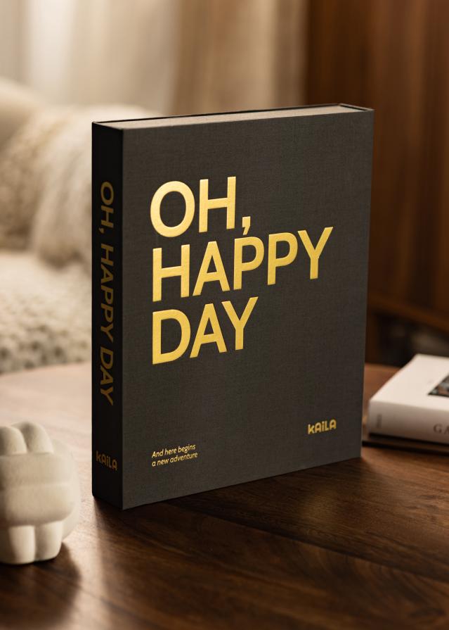 KAILA OH HAPPY DAY Black - Coffee Table Photo Album (60 Μαύρες Σελίδες)