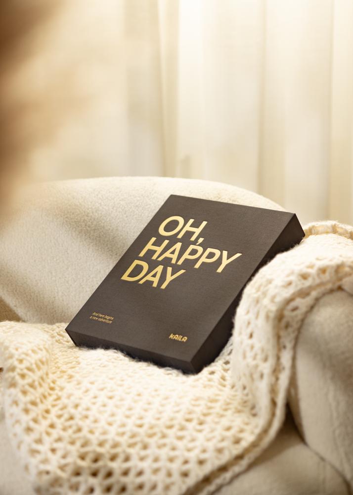 KAILA OH HAPPY DAY Black - Coffee Table Photo Album (60 Μαύρες Σελίδες)