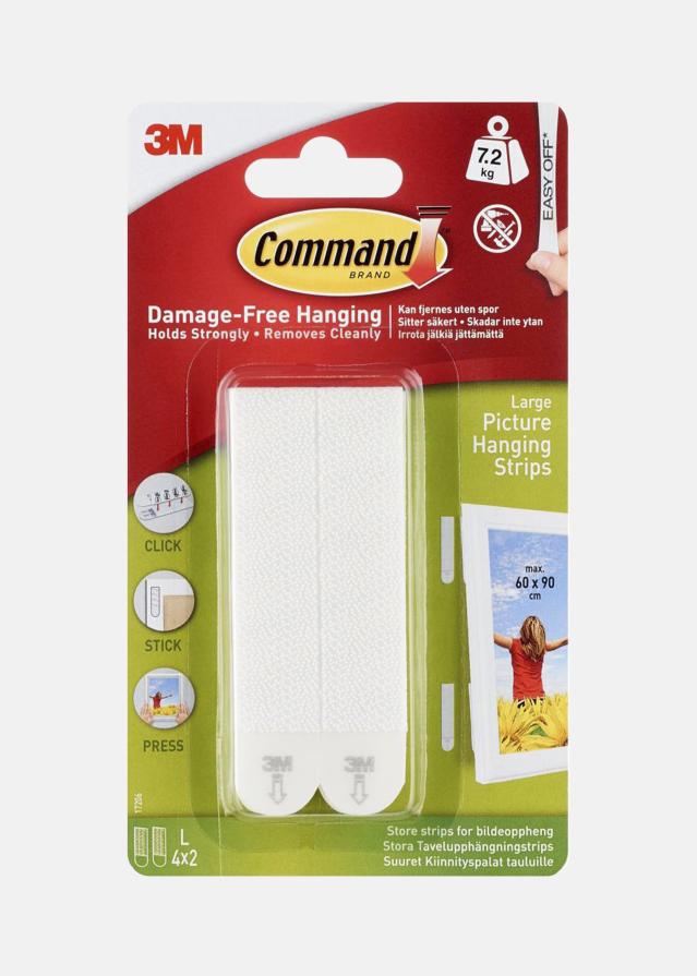 3M Command Large Βάση πίνακα Λευκό - 7,2 kg