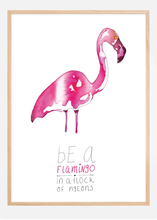 Be a flamingo Αφίσα