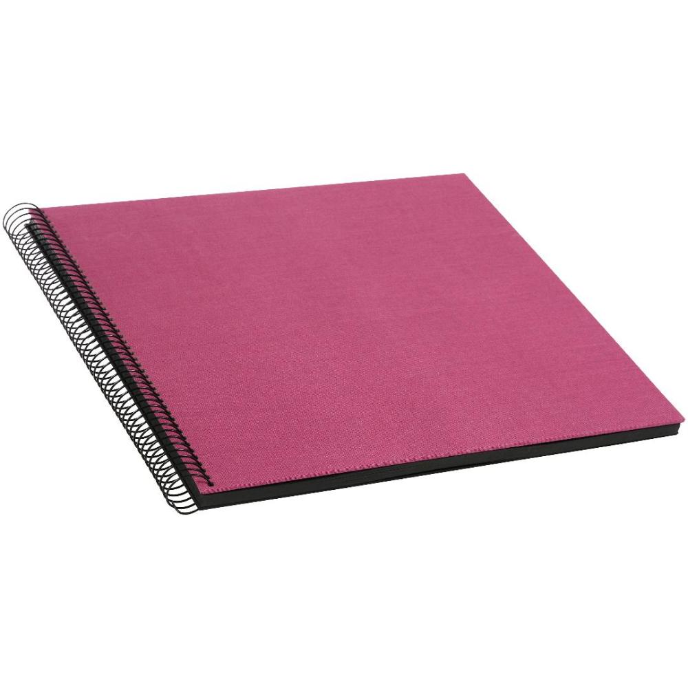 Bella Vista Σπιράλ άλμπουμ Fuchsia - 35x30 cm (40 Μαύρες Σελίδες / 20 φύλλα)