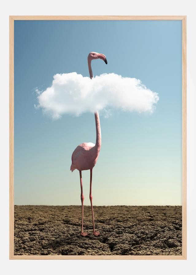 Cloudy Flamingo Αφίσα