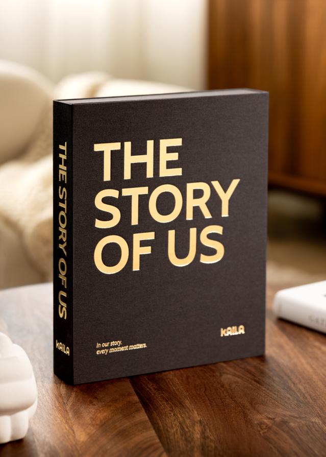 KAILA THE STORY OF US Creme - Coffee Table Photo Album (60 Μαύρες σελίδες)