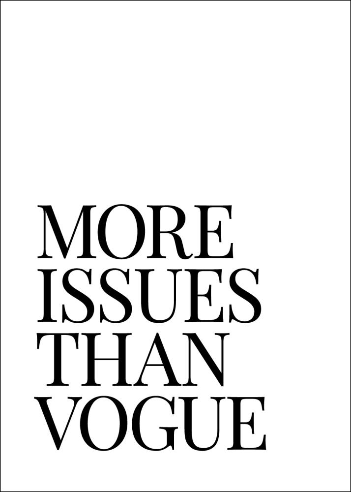 More Issues Than Vogue Αφίσα