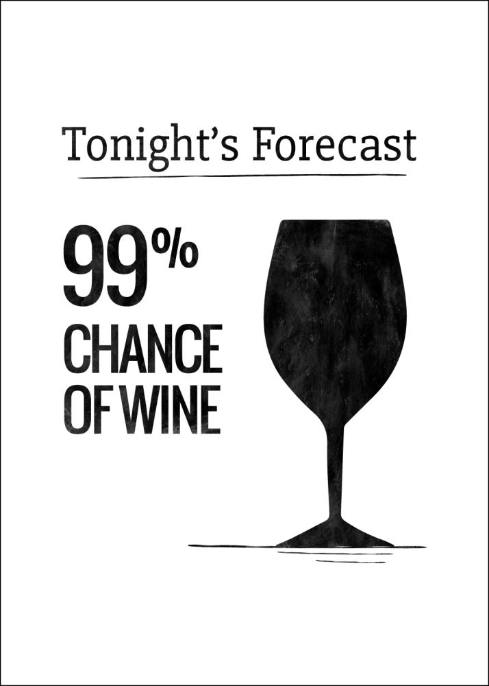 Tonights Forecast 99% Chance of Wine Αφίσα