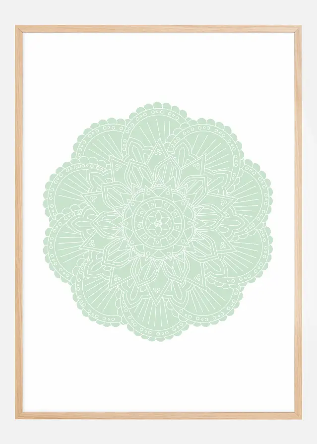 Abstract Green Mandala Αφίσα