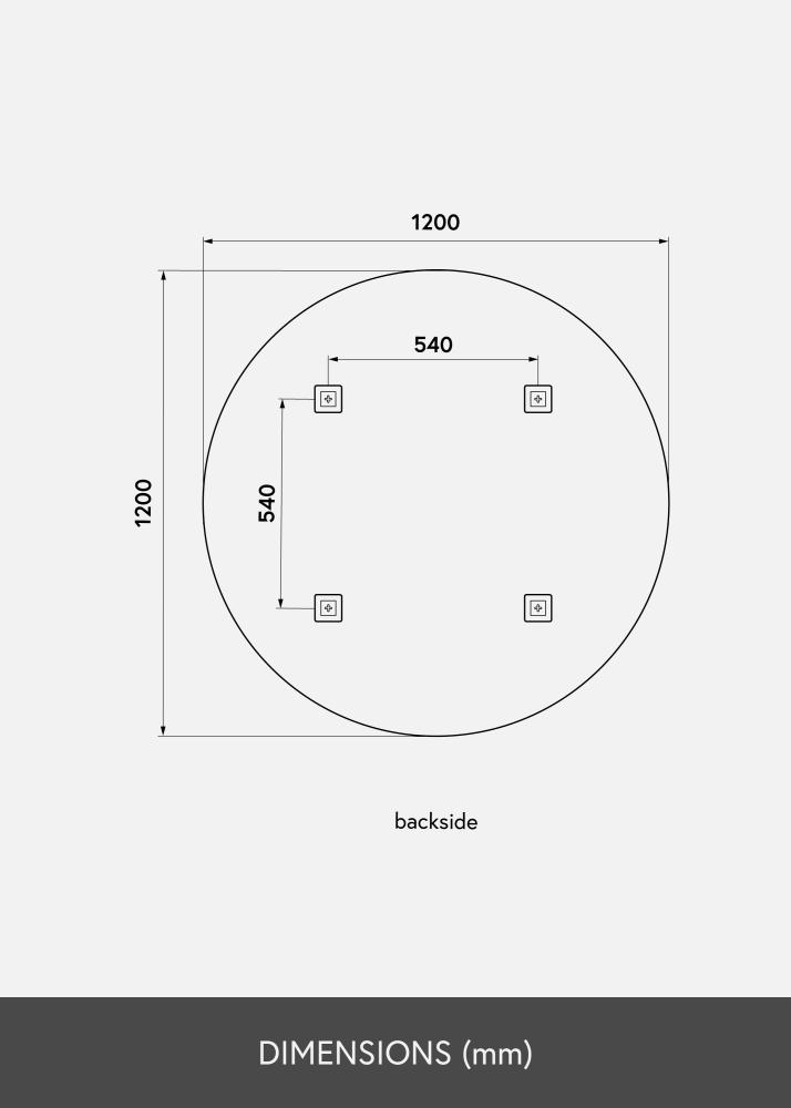 KAILA Κυκλικός Καθρέφτης 120 cm Ø