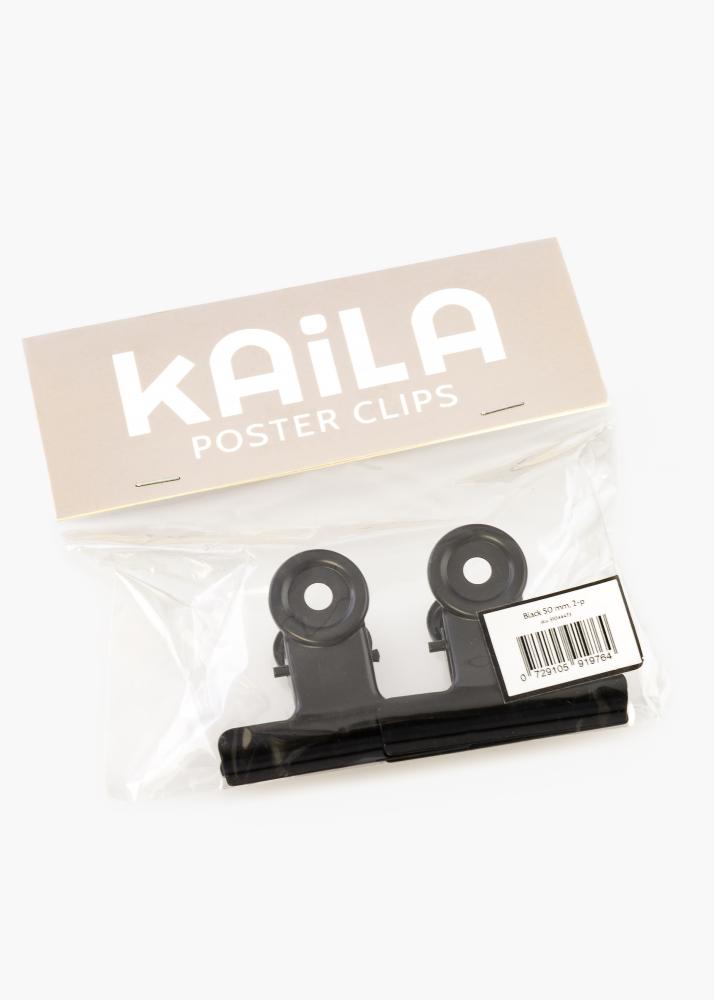 KAILA Αφίσα Clip Black 50 mm - 2-τεμάχια