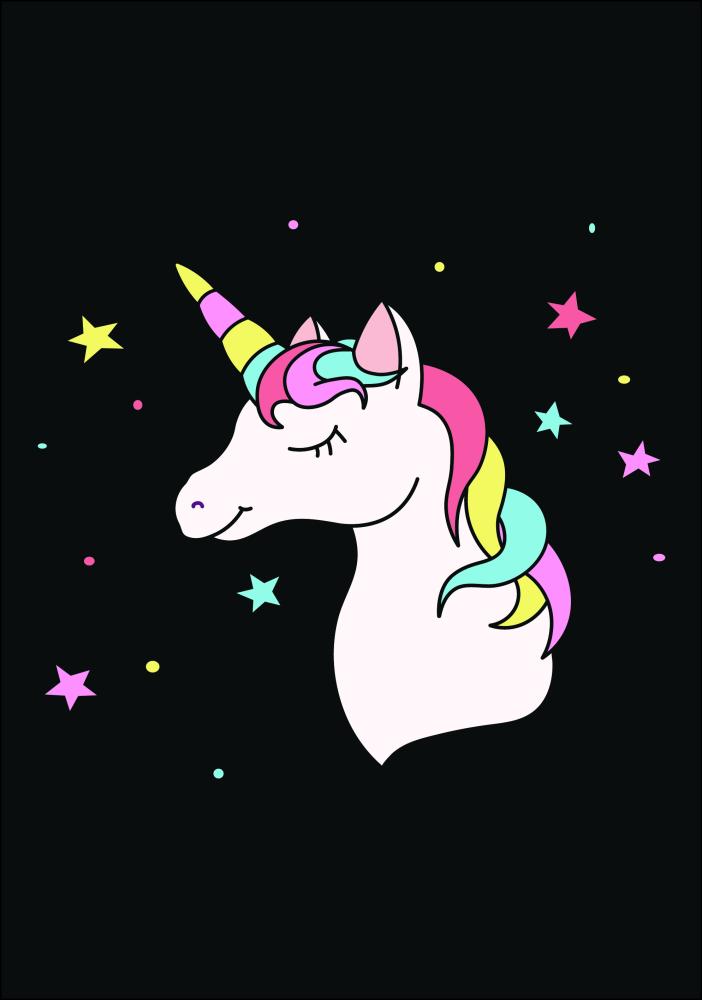 Unicorn Black Αφίσα