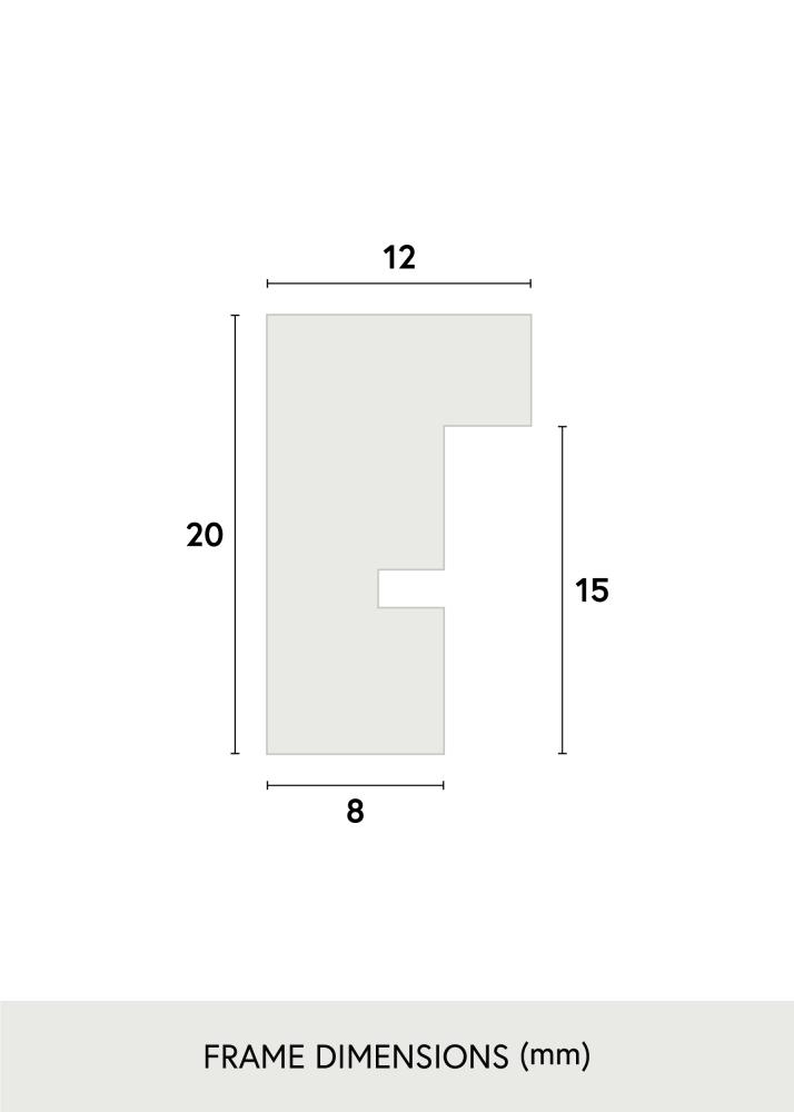 Πλαίσιο E-Line Μπλε 30x40 cm - Πασπαρτού Μαύρος 21x30 cm