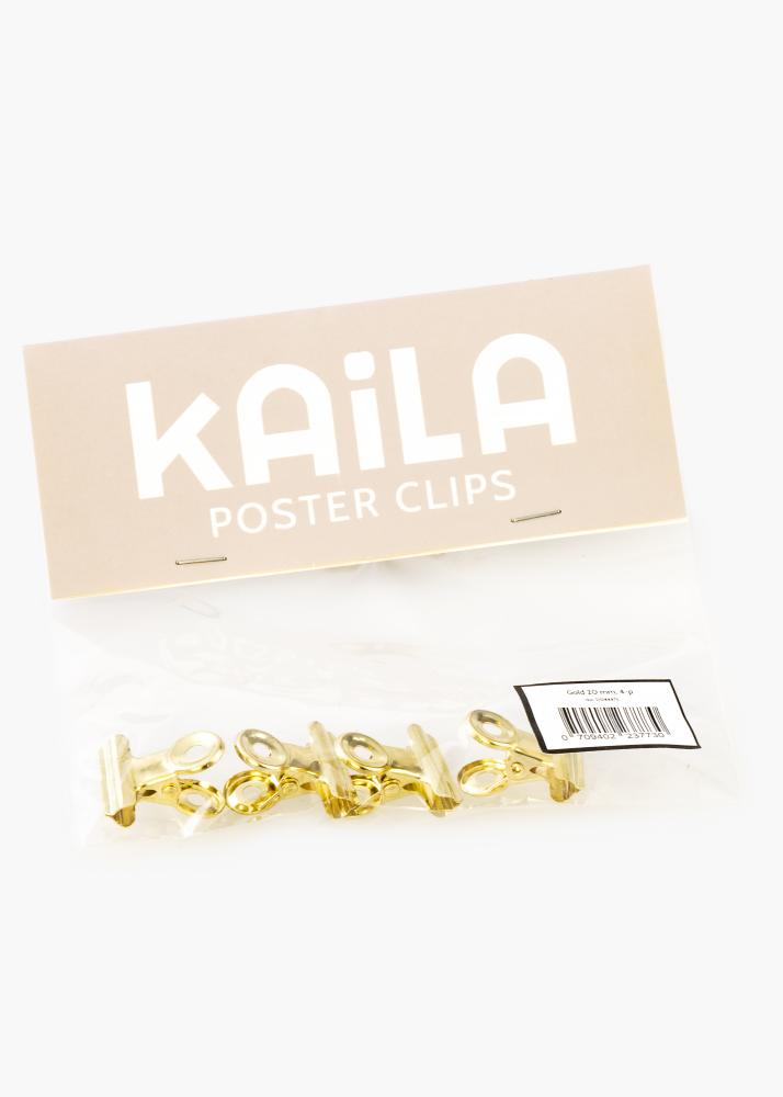 KAILA Αφίσα Clip Gold 20 mm - 4-τεμάχια