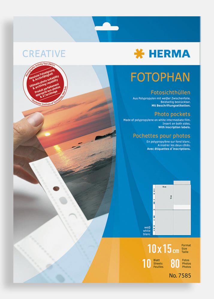 Herma φωτοθήκες 10x15 cm Κατακόρυφος - Συσκευασία-10 Λευκά