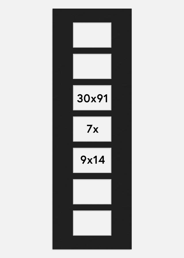 Πασπαρτού Μαύρος 30x91 cm - Κολάζ/Collage 7 Εικόνες (9x14 cm)