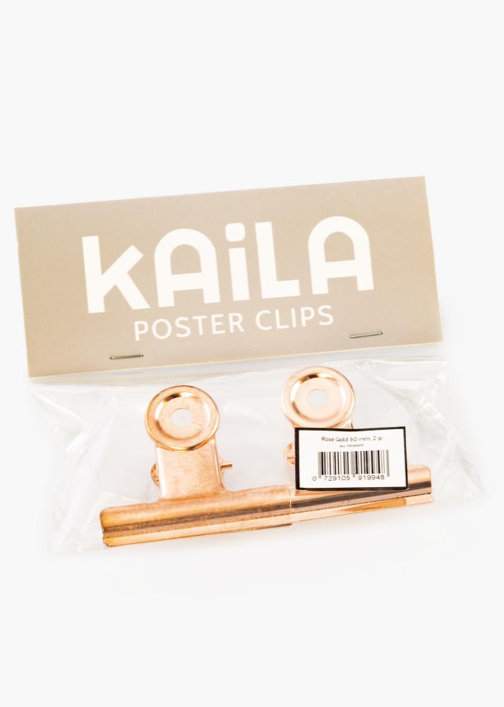 KAILA Αφίσα Clip Rose Gold 50 mm - 2-τεμάχια