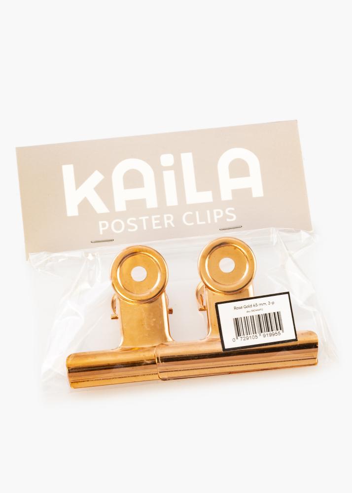 KAILA Αφίσα Clip Rose Gold 65 mm - 2-τεμάχια