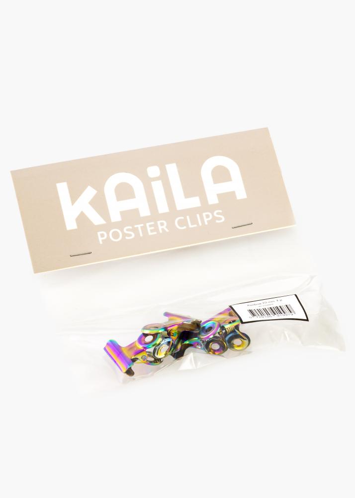 KAILA Αφίσα Clip Rainbow 20 mm - 4-τεμάχια