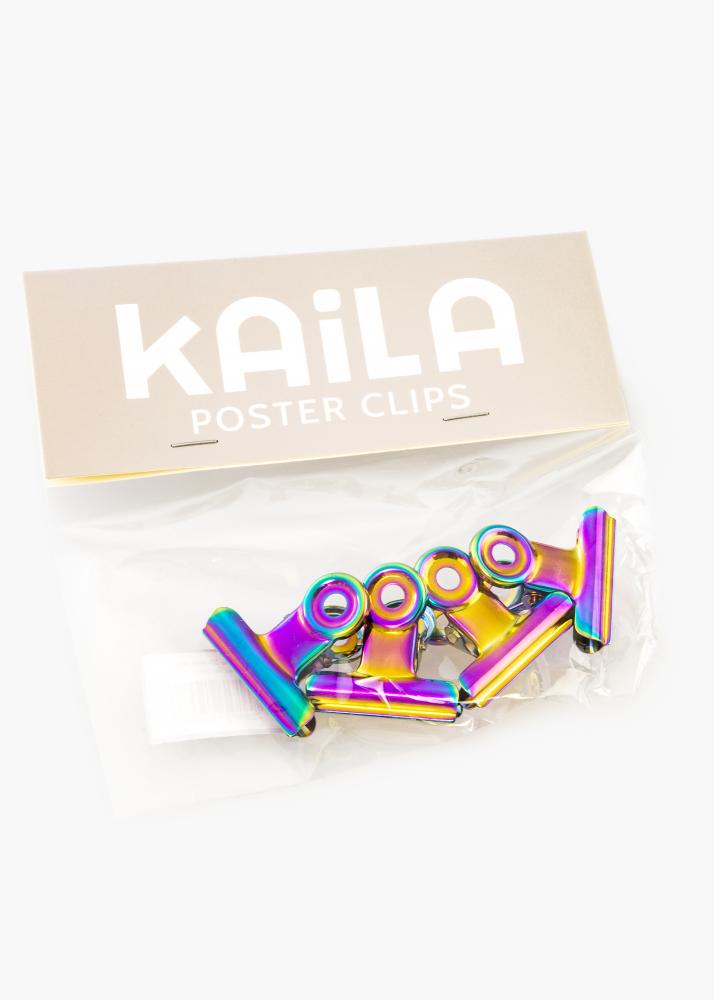 KAILA Αφίσα Clip Rainbow 30 mm - 4-τεμάχια