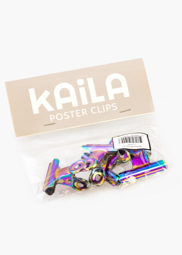 KAILA Αφίσα Clip Rainbow 40 mm - 4-τεμάχια