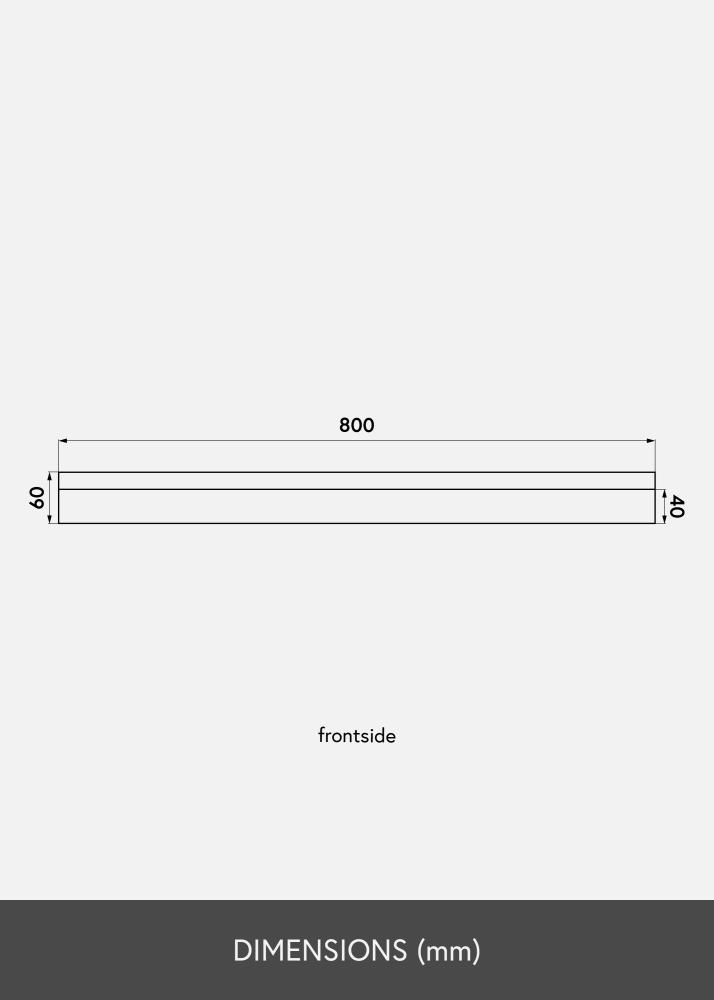 KAILA Ράφι πίνακα Λευκό 80 cm