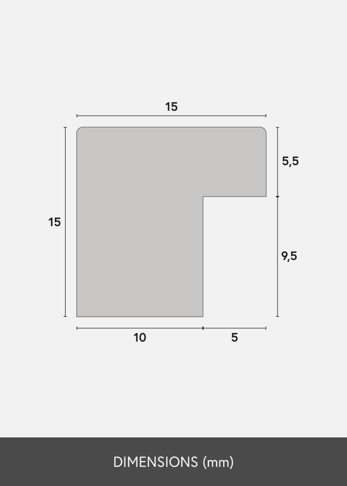 Πλαίσιο Trendy Καρυδιά 45x60 cm - Πασπαρτού Λευκό 35x50 cm