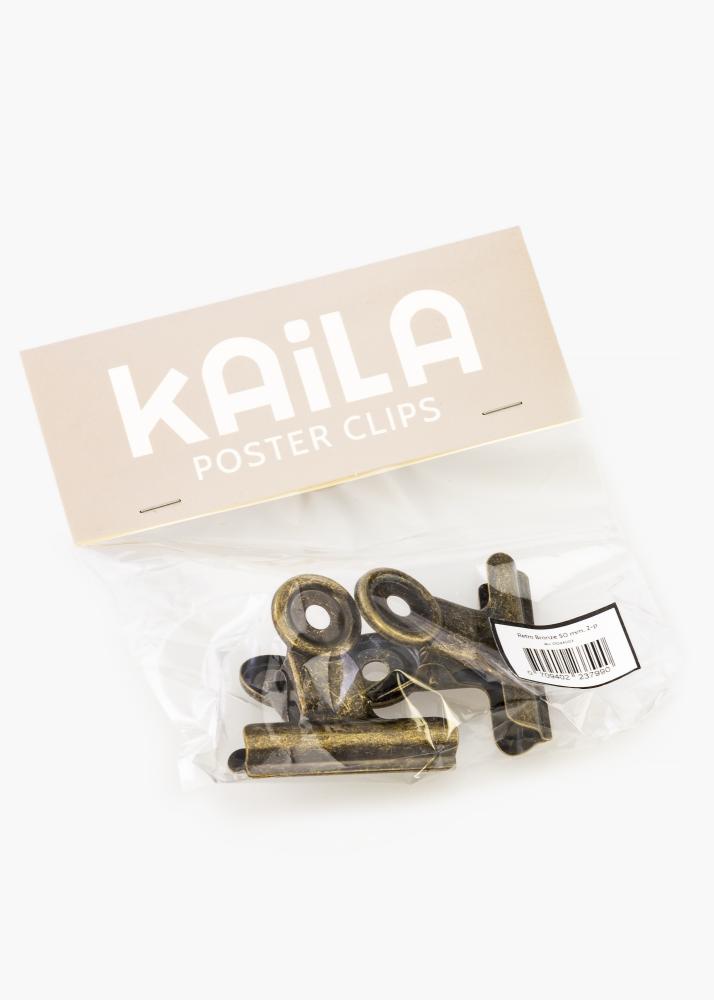 KAILA Αφίσα Clip Ρετρό Bronze 50 mm - 2-τεμάχια