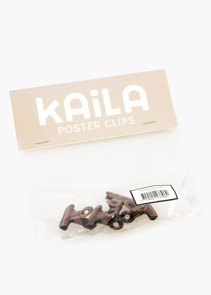 KAILA Αφίσα Clip Ρετρό Brass 20 mm - 4-τεμάχια