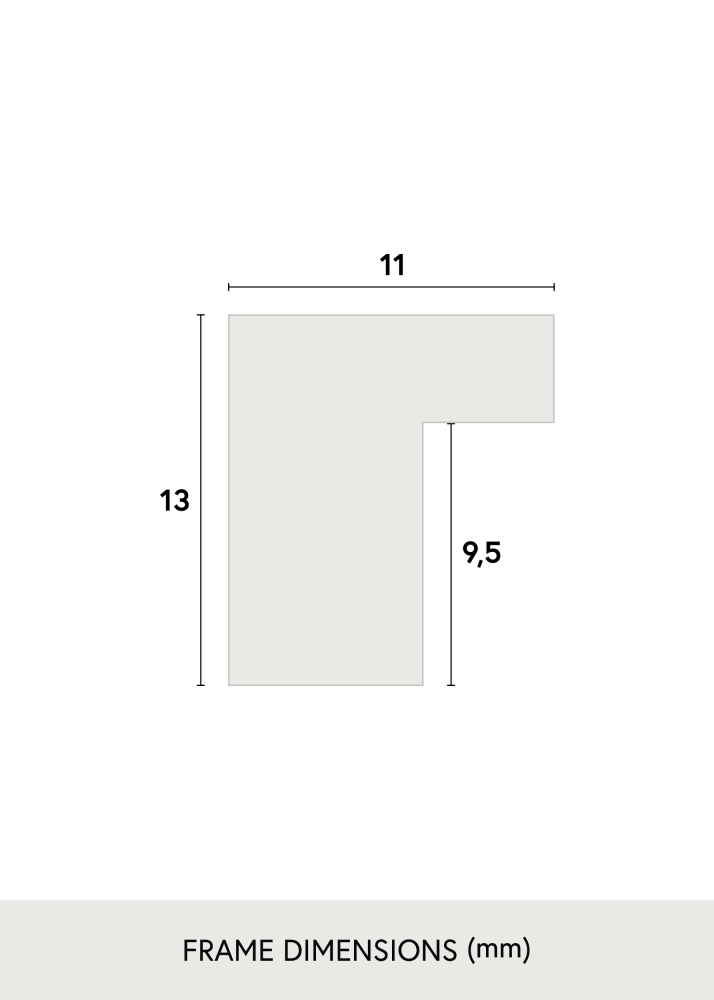 Πλαίσιο Λεπτή δρυός Ακρυλικό γυαλί 10x10 cm