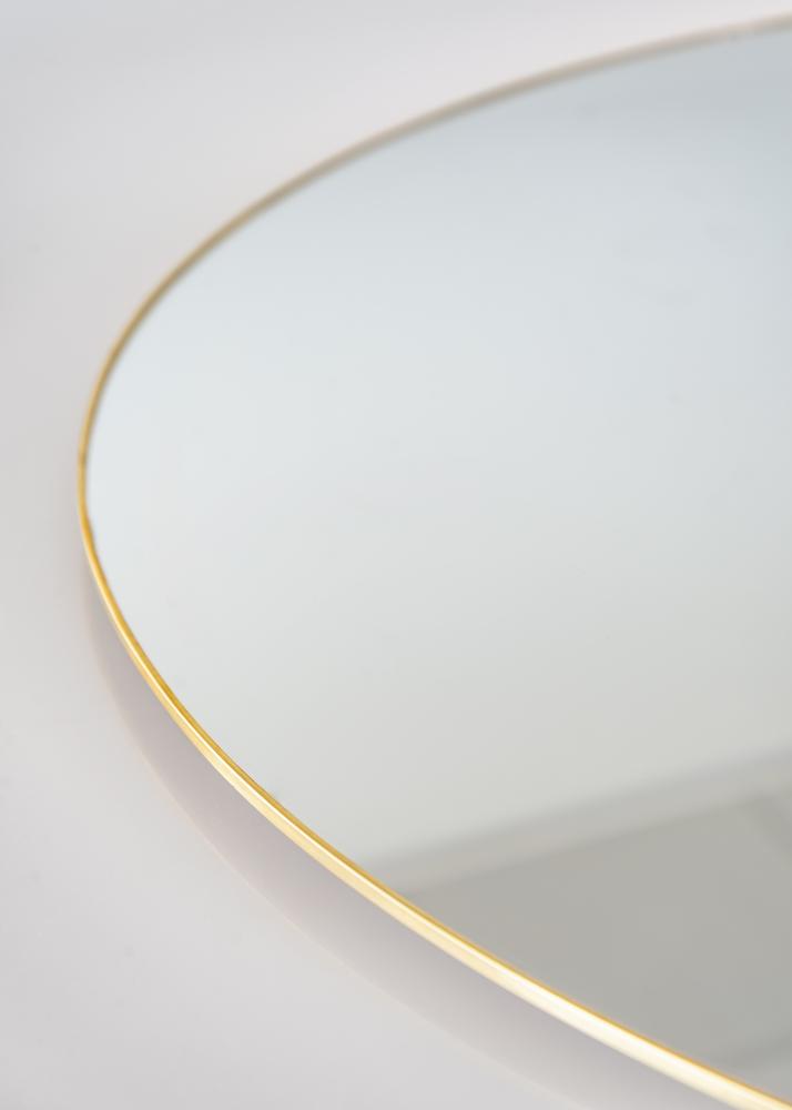 KAILA Round Mirror - Thin Brass 100 cm Ø