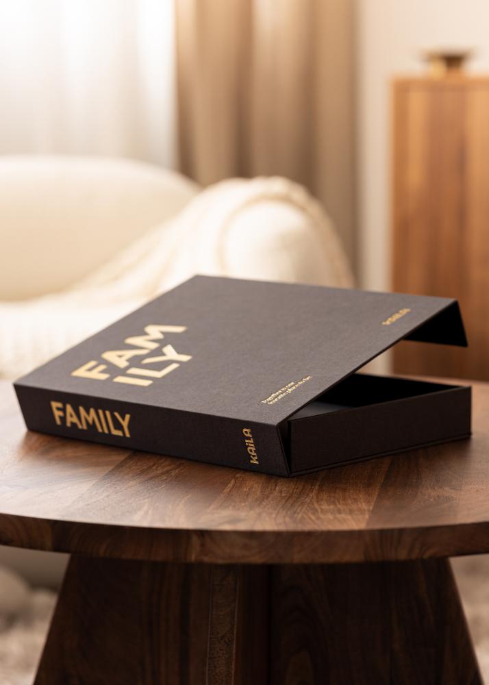 KAILA FAMILY Creme - Coffee Table Photo Άλμπουμ (60 Μαύρες Σελίδες / 30 φύλλα)