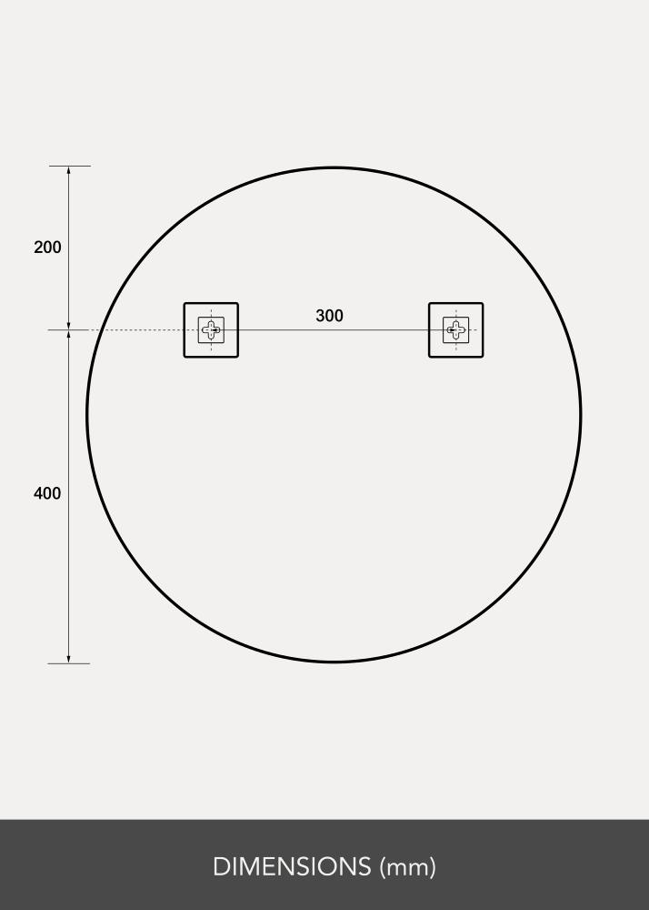 KAILA Κυκλικός Καθρέφτης 60 cm Ø