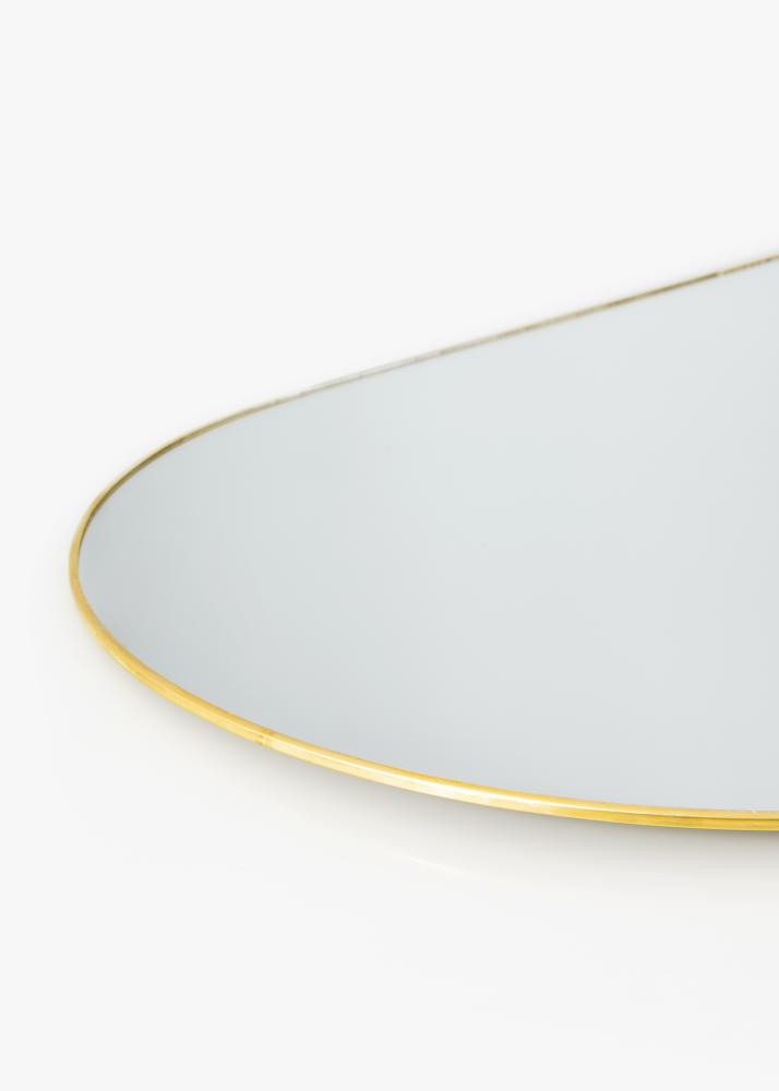 KAILA Οβάλ Mirror - Thin Brass 35x80 cm