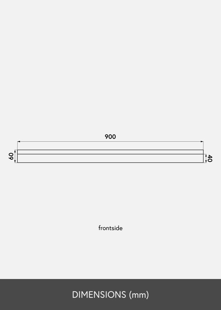 KAILA Ράφι πίνακα Μαύρος 90 cm