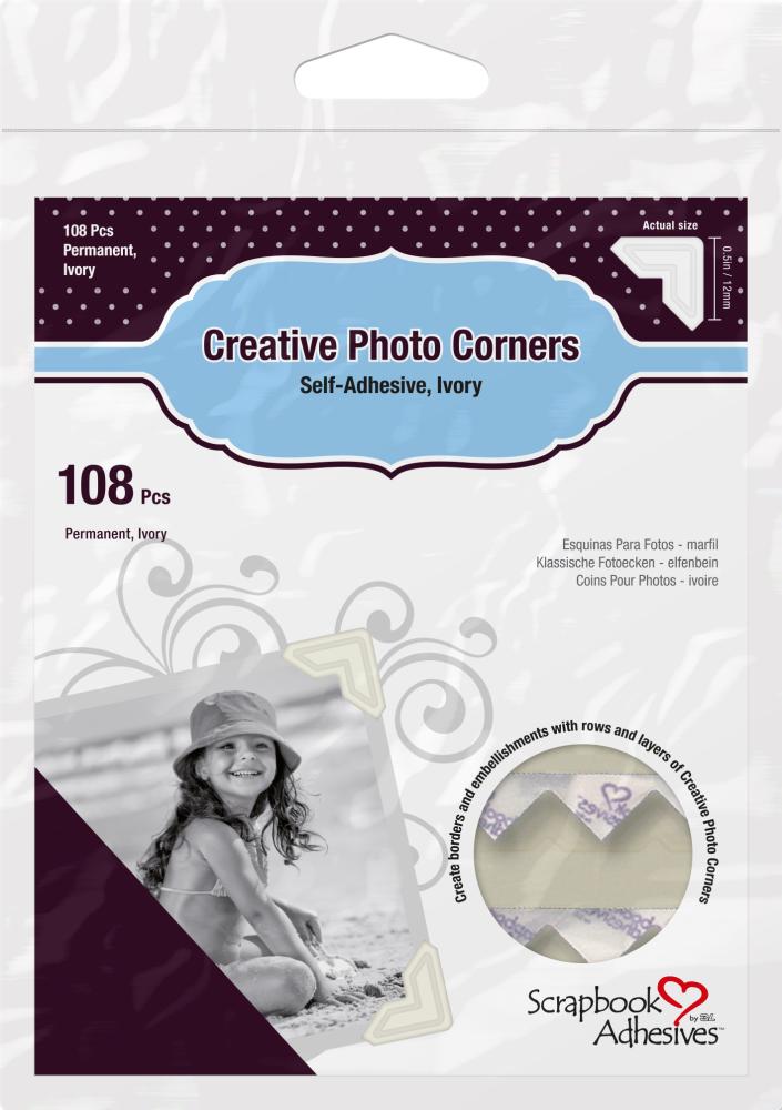 3L Creative Photo Corners Λευκό - 108 τεμάχιο