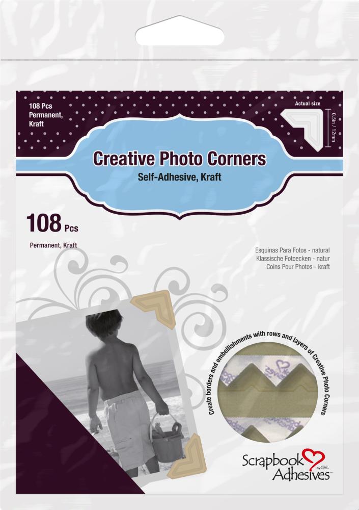 3L Creative Photo Corners Καφέ - 108 τεμάχιο