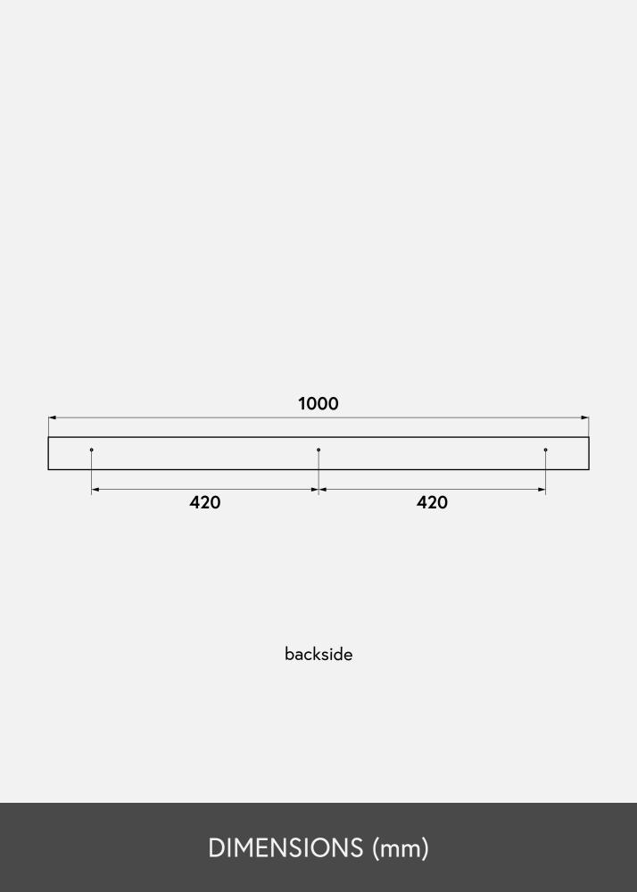 KAILA Ράφι πίνακα Μαύρος 100 cm