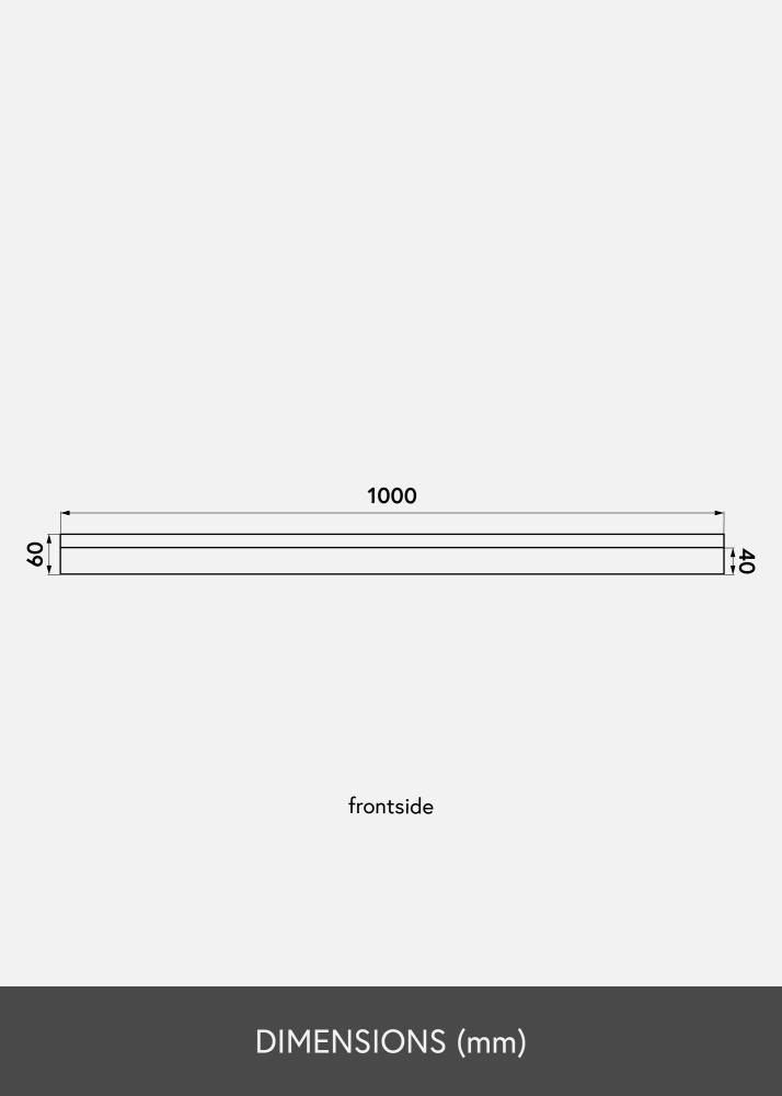 KAILA Ράφι πίνακα Μαύρος 100 cm