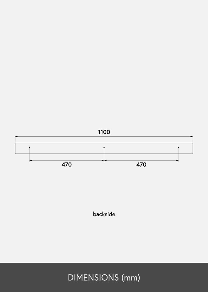 KAILA Ράφι πίνακα Μπαμπού 110 cm