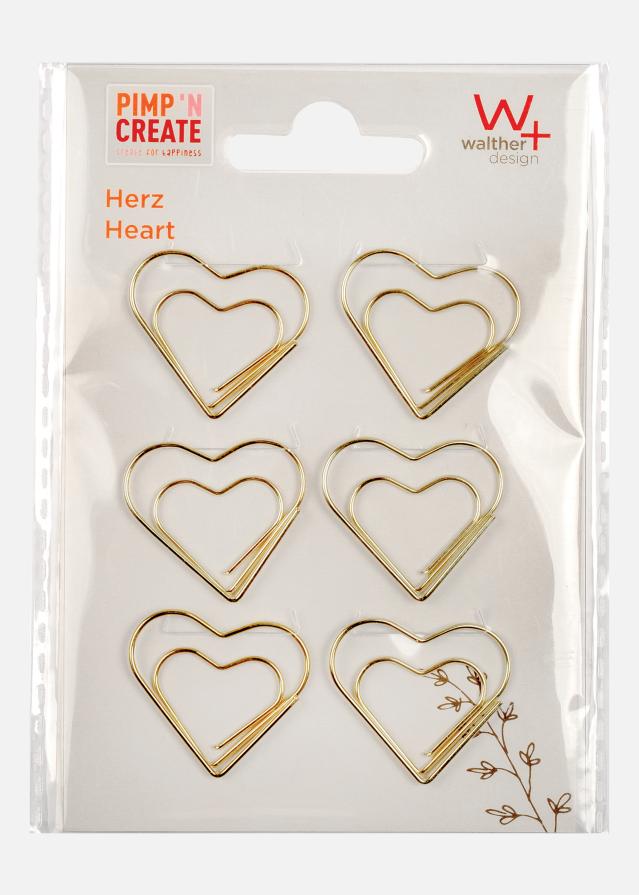 PAC Μέταλλο Paperclip Heart Χρυσός