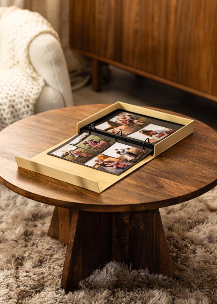 KAILA XOXO Yellow - Coffee Table Photo Album (60 Μαύρες Σελίδες / 30 φύλλα)