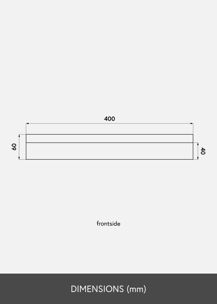 KAILA Ράφι πίνακα Λευκό 40 cm